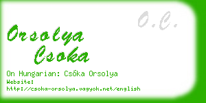 orsolya csoka business card